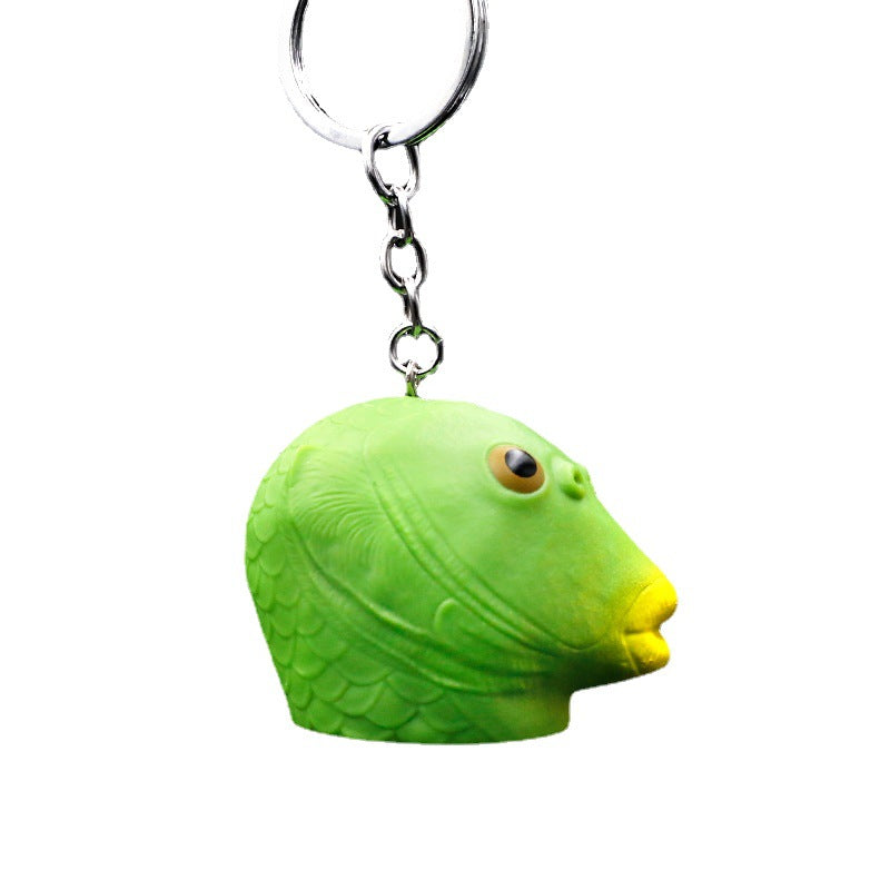 Wholesale Plastic Monster Fish Mask Head Cover Key Chain